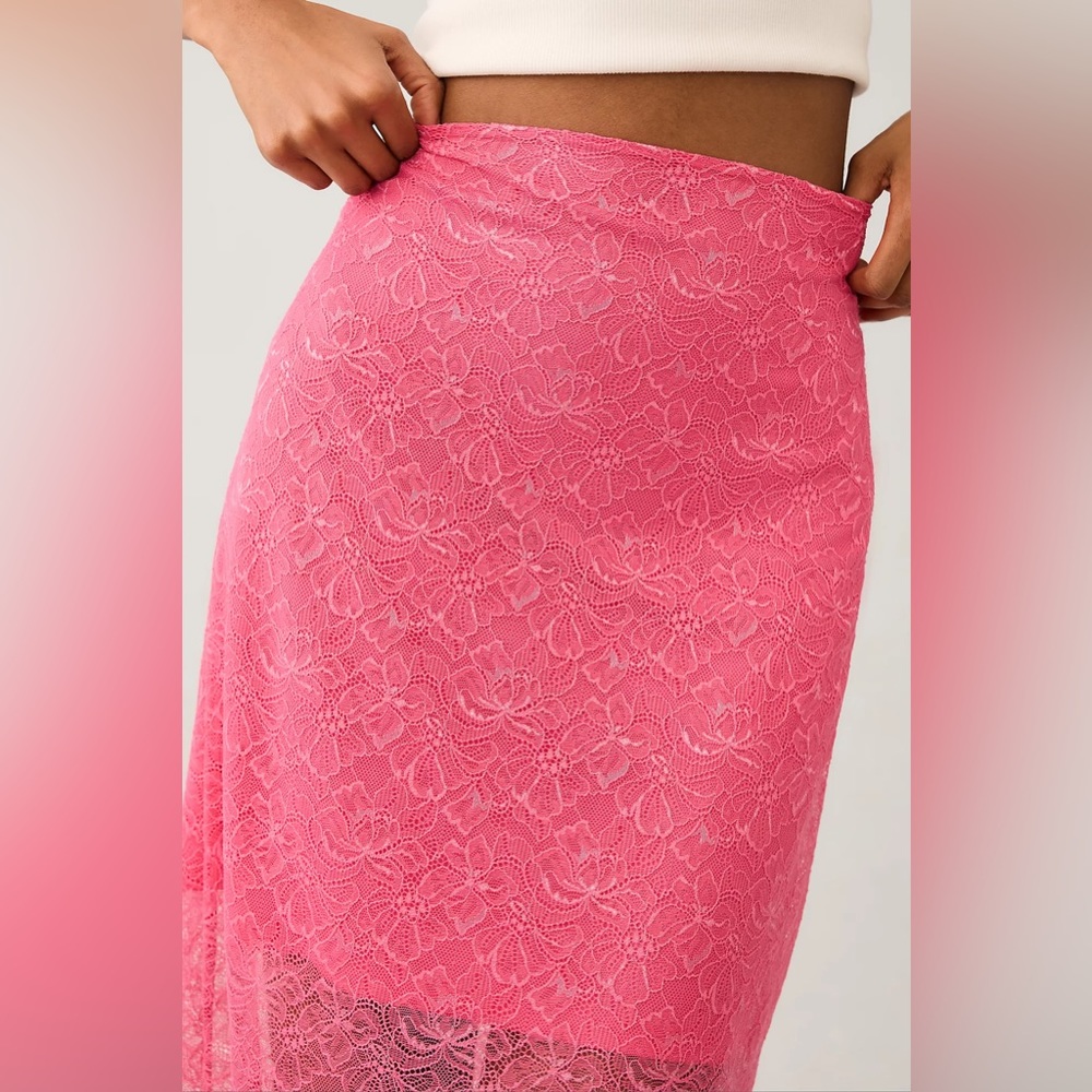NWT By Anthropologie Sheer Lace Mermaid Skirt - Picture 5 of 5
